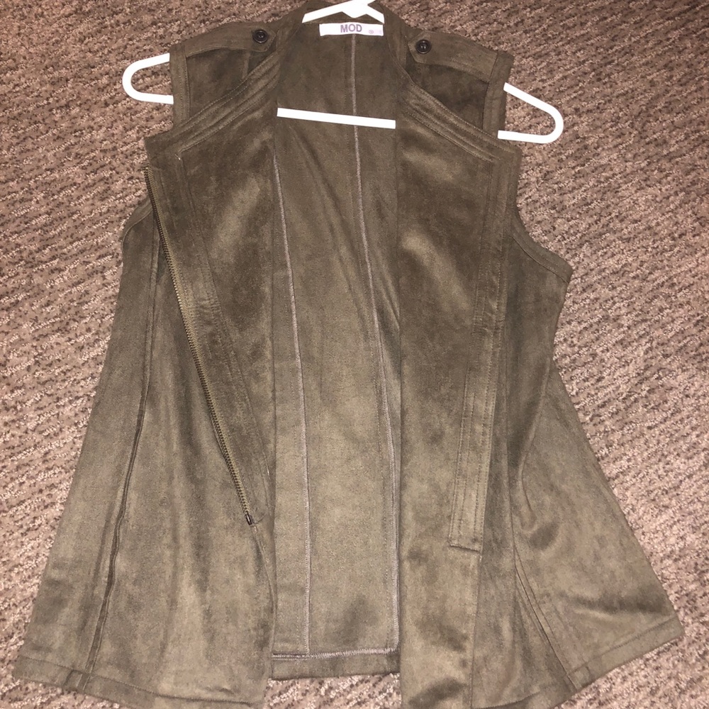 Hunter Green Suede Vest